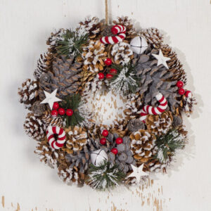 Candy Cane Christmas Wreath